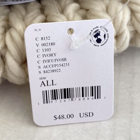 NEW Free People Tide Stripe Knit Pom Beanie Ivory main image 8